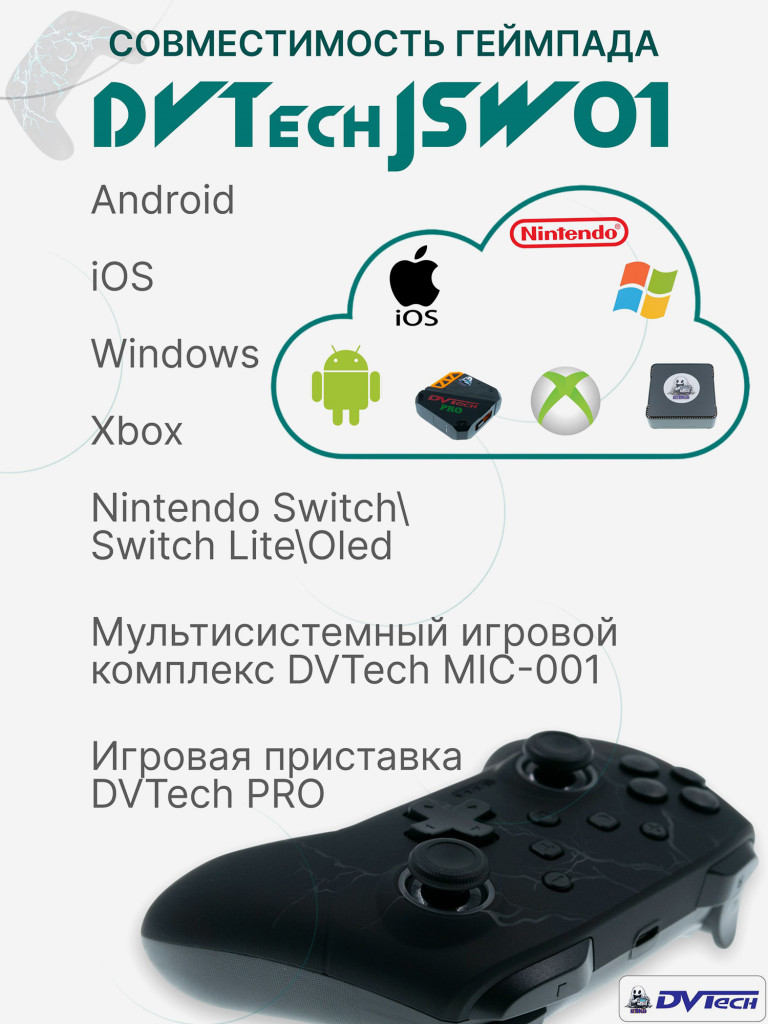 Беспроводной геймпад DVTech JSW01TL