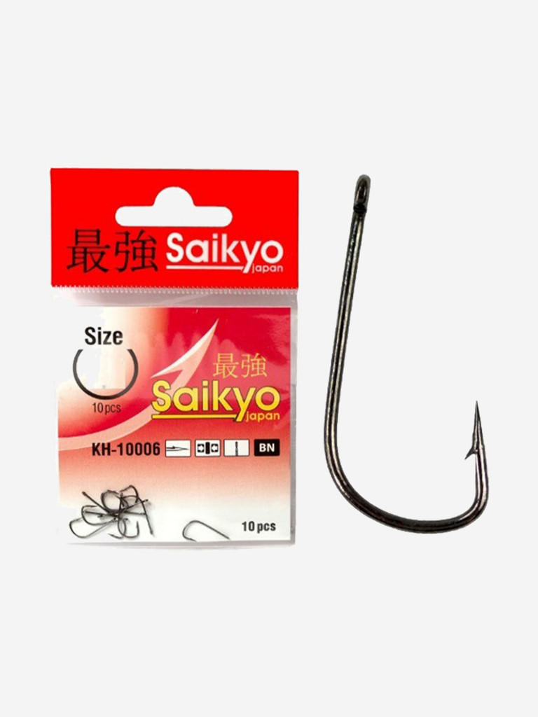 Крючки для рыбалки одинарные Saikyo KH-10006 Sode Ring BN ( 1 упк. по 10шт.)