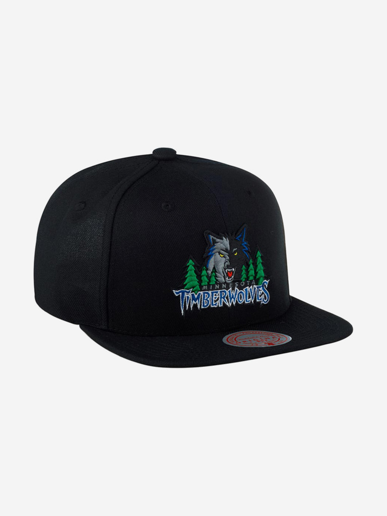 Бейсболка с прямым козырьком MITCHELL NESS 6HSSJS19079-MTIBLCK Minnesota Timberwolves MLB (черный)