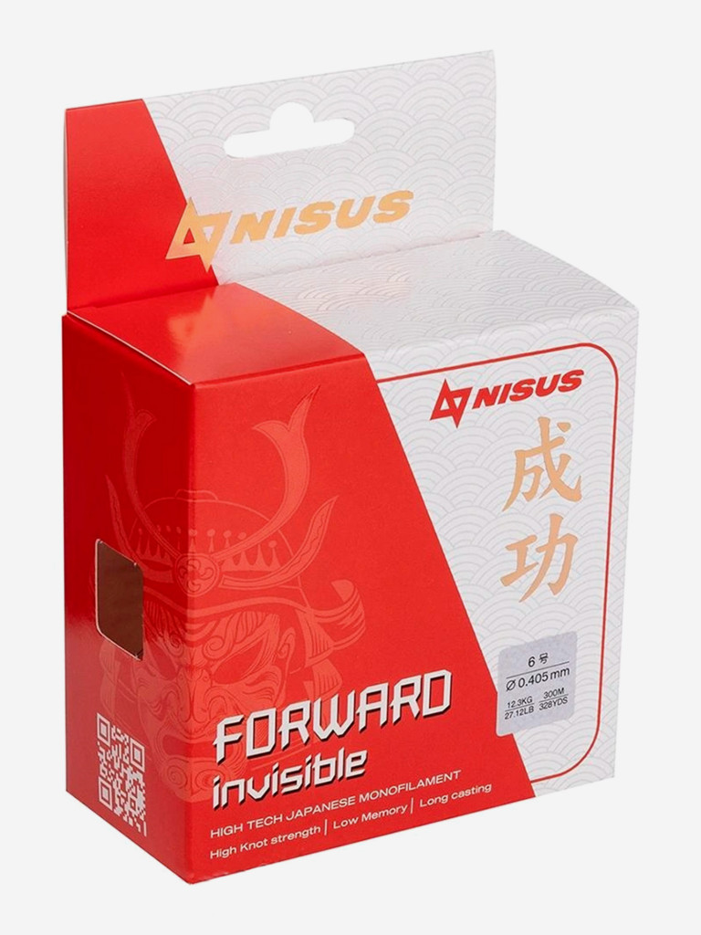 Леска для рыбалки Nisus FORWARD Invisible Nylon 0,405мм, 300м, 12,3кг, прозрачный