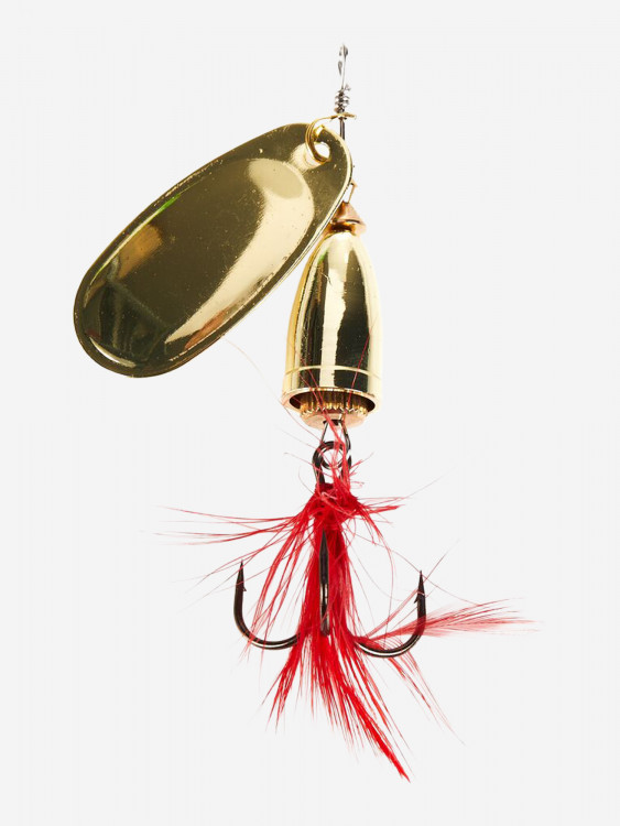 Блесна вращающаяся Lucky John BELL SPIN 02 с лепестком, веси оперением, вес 6 г