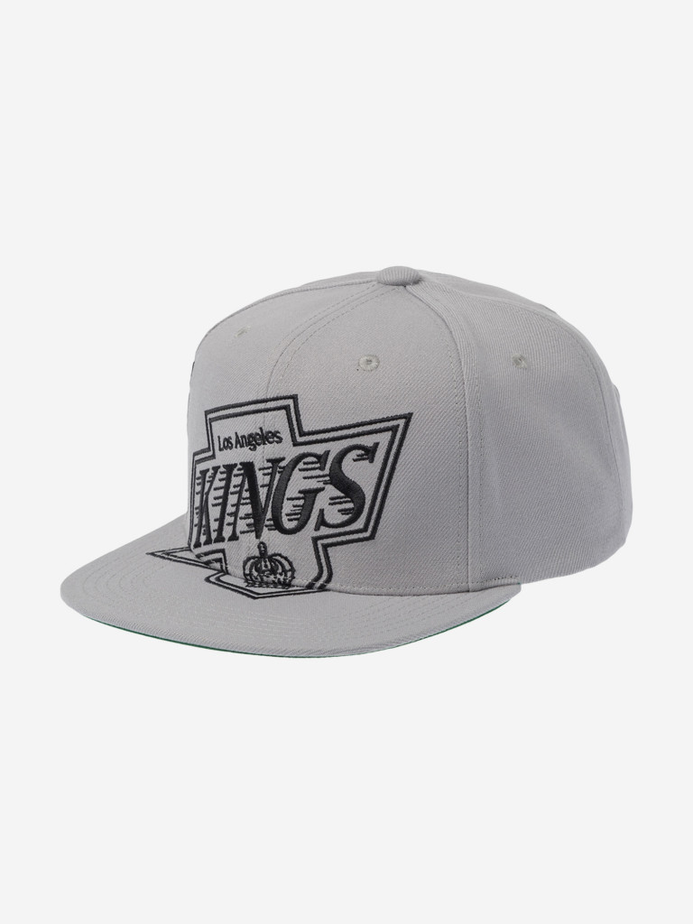 Бейсболка с прямым козырьком MITCHELL NESS HS10519-LAKGREY Los Angeles Kings NHL (серый)