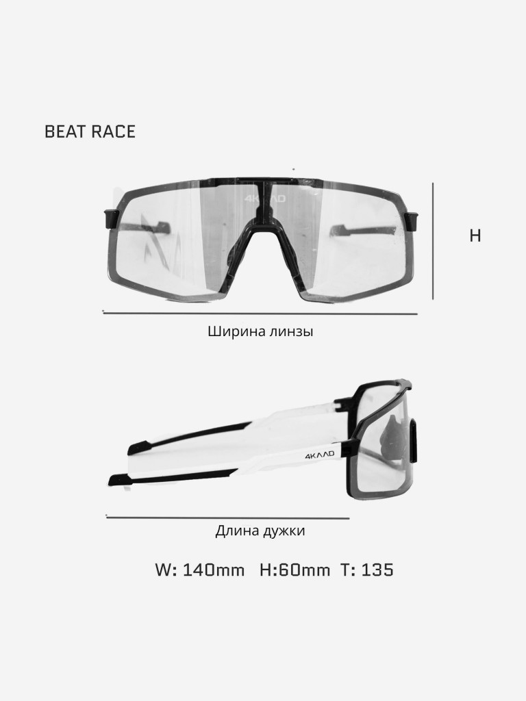 Очки спортивные 4KAAD Beat Race Pink солнцезащитные