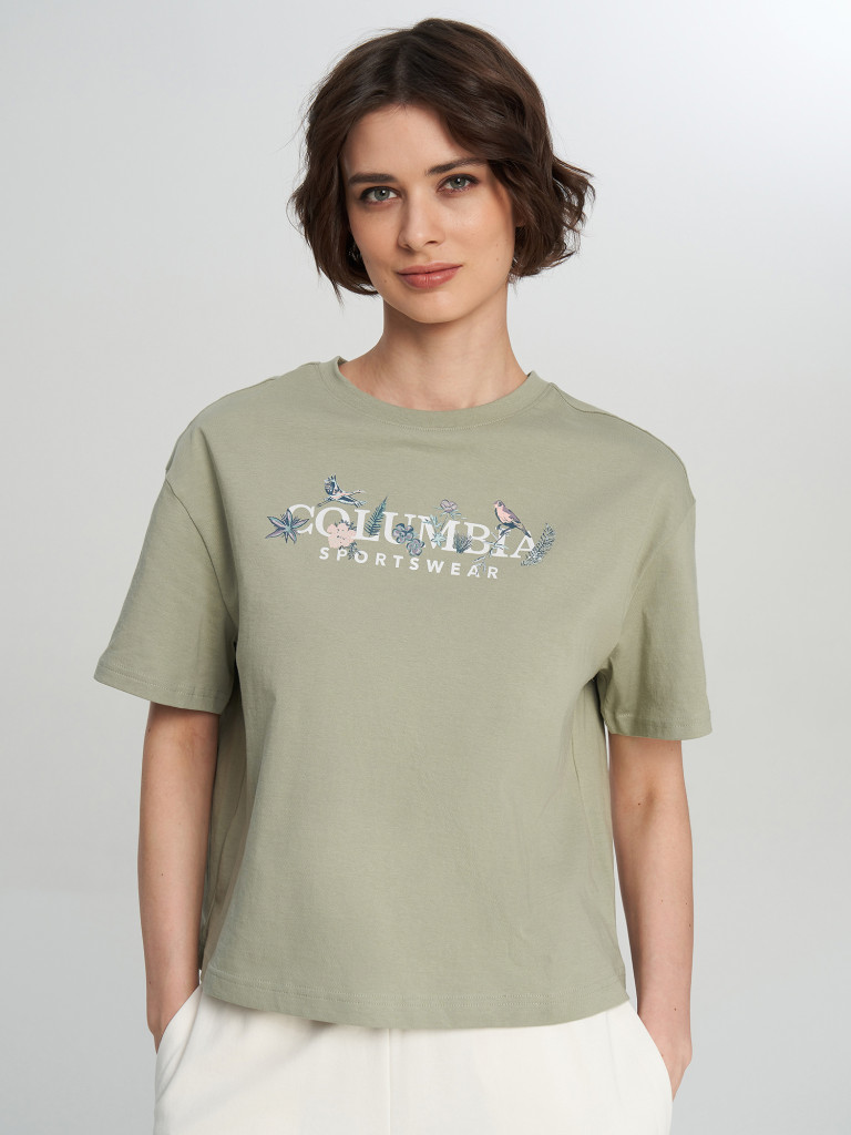 Футболка женская Columbia Rolling Bend Graphic Relaxed Crop SS
