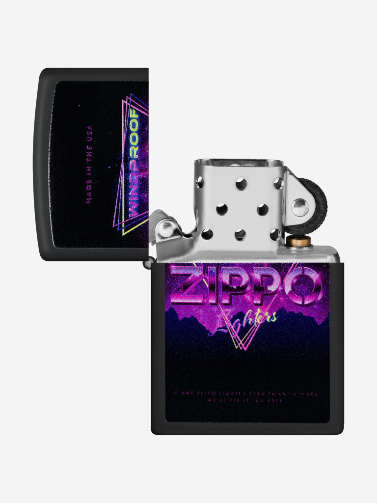 Зажигалка бензиновая ветроустойчивая Zippo Sign Design Black Matte