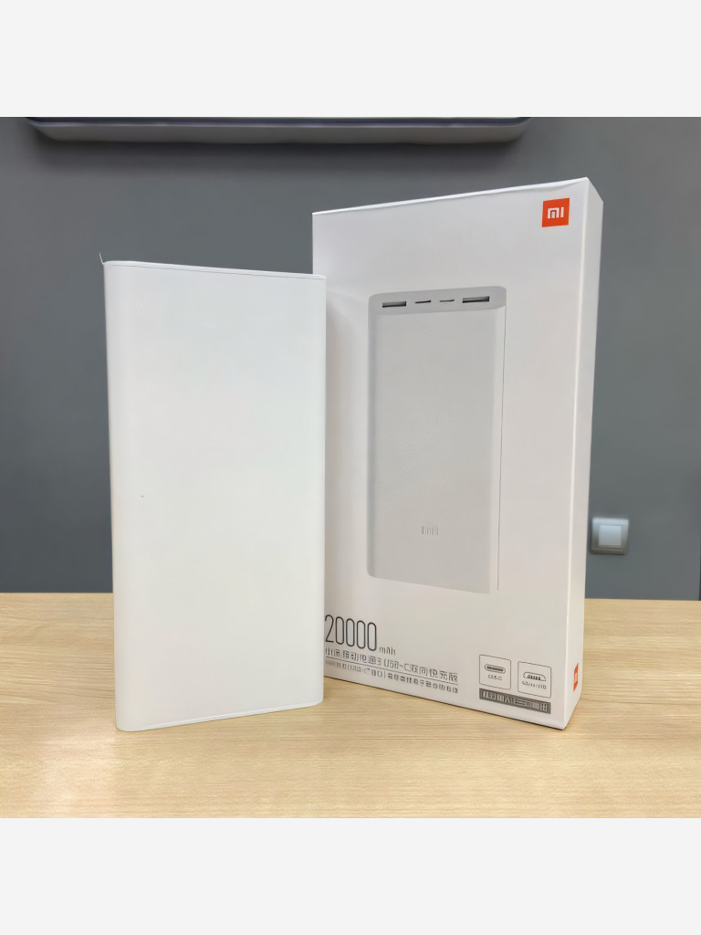 Внешний аккумулятор Xiaomi Mi Power Bank 3 20000 mAh, Type-C, White, CN