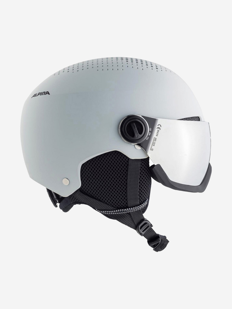 Горнолыжный шлем с визором Alpina Arber Visor Q-Lite Grey Matt