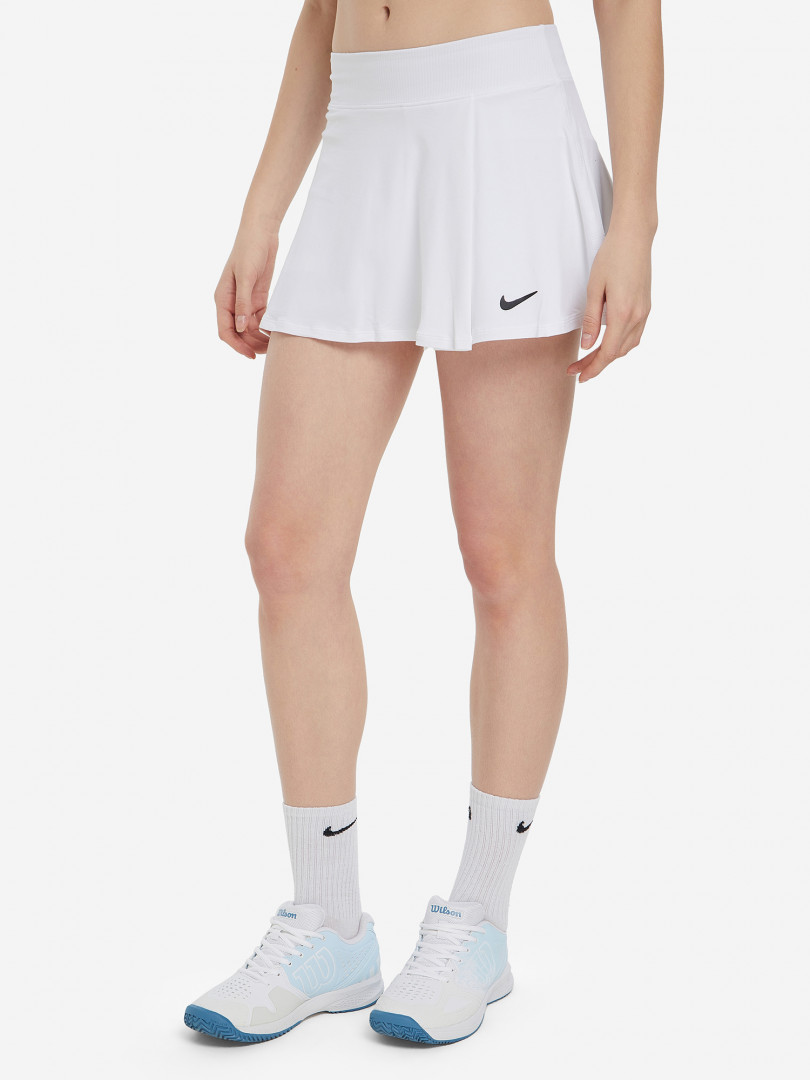 фото Юбка-шорты женская nike court dri-fit victory, белый