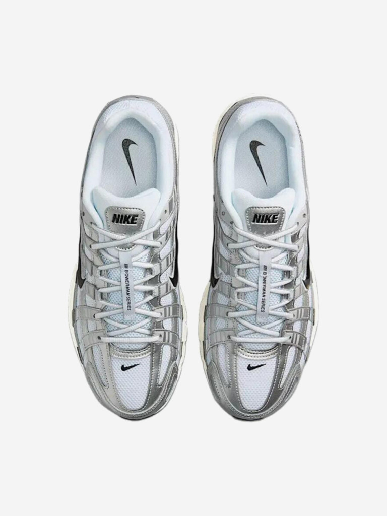 Кроссовки Nike P 6000 White Metallic Silver Flat Silver Black