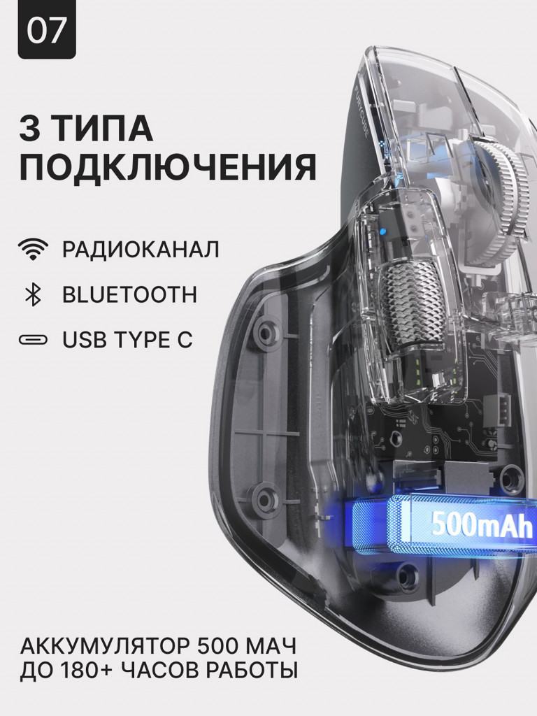 Мышка компьютерная игровая беспроводная FURYCUBE A1