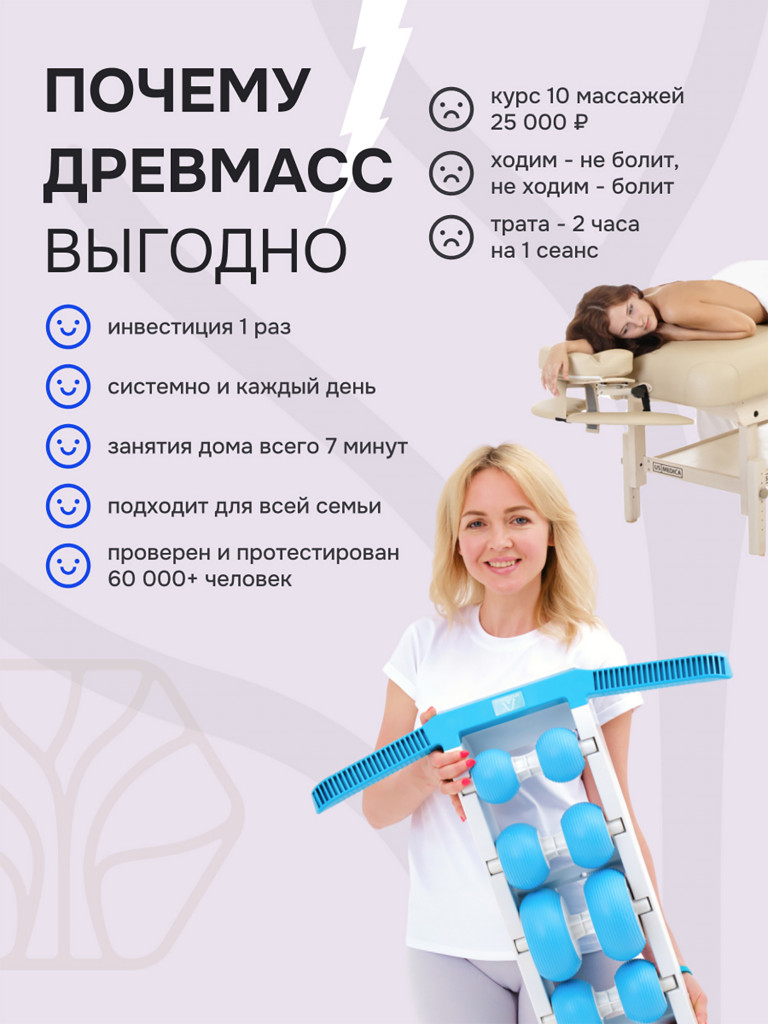 Массажер роликовый Drevmass из ABS пластика