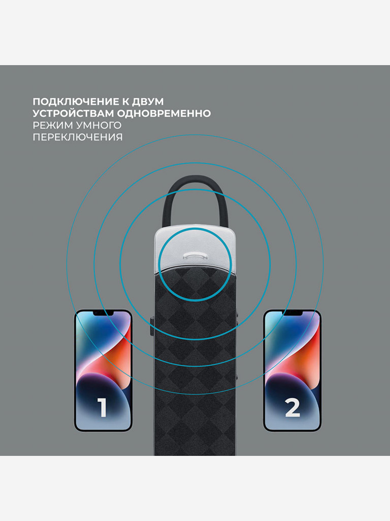 Беспроводная моногарнитура AM-01, BT 5.0, 100 мАч