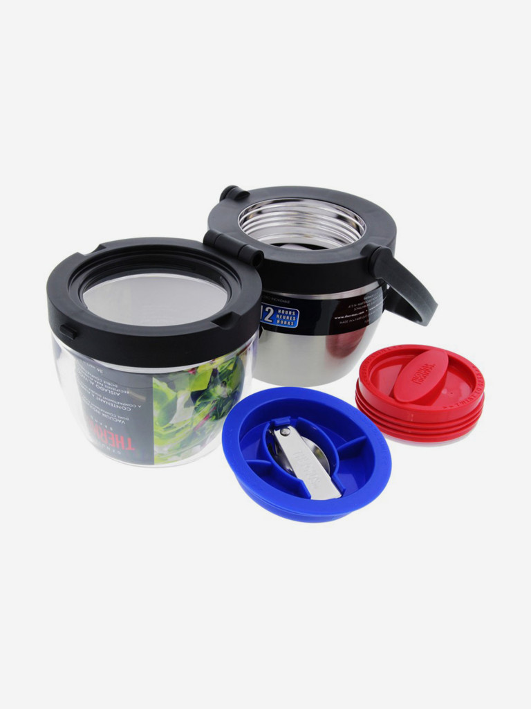 Термос с допополнительным отсеком 1л THERMOS TS-3430 стальной цвет