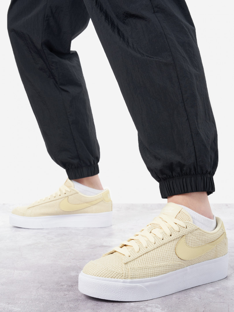 фото Кеды женские nike blazer low platform, желтый