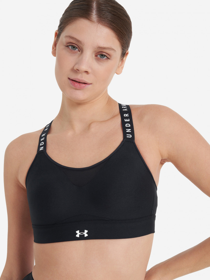 фото Спортивный топ бра under armour infinity, черный