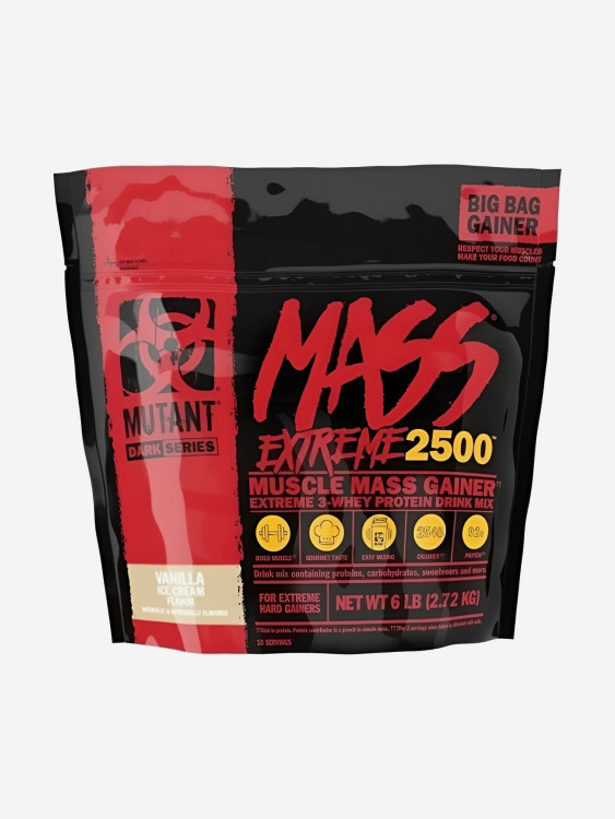 Гейнер Mutant Mass XXXtreme 2500 ванильное мороженое 2,72 кг.