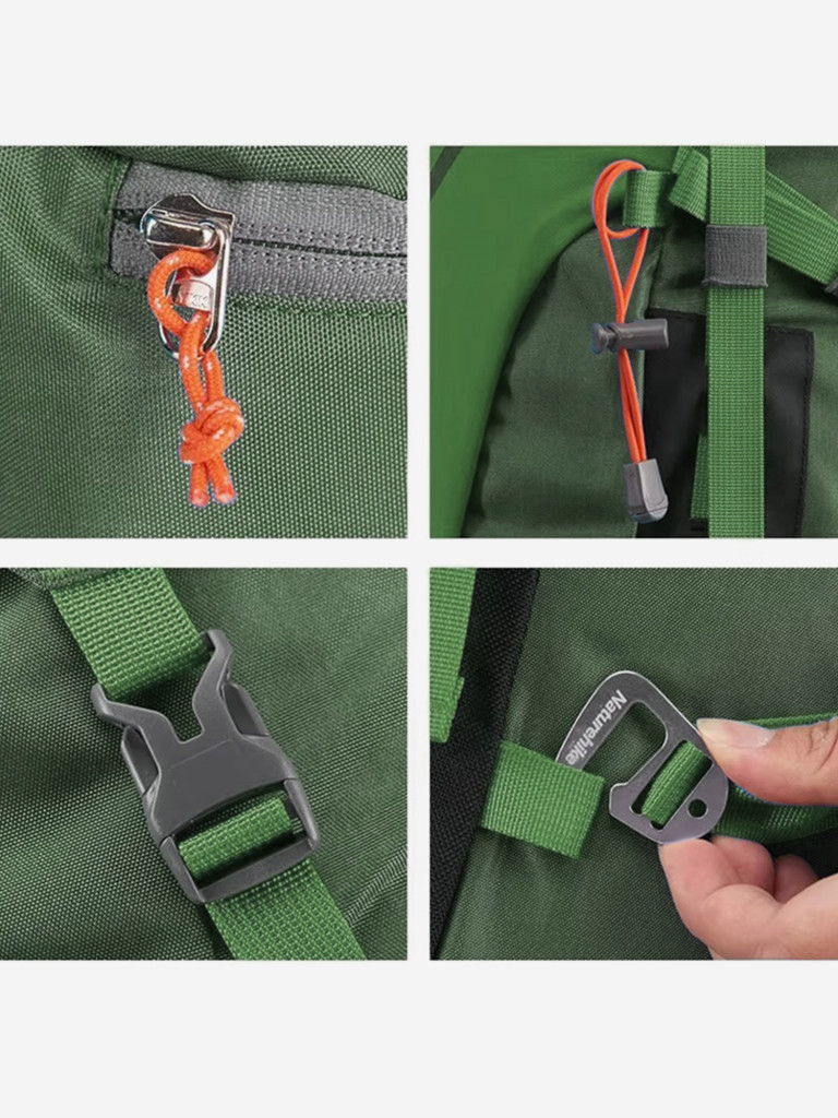 Рюкзак Naturehike Hiking 55L, туристический, зеленый