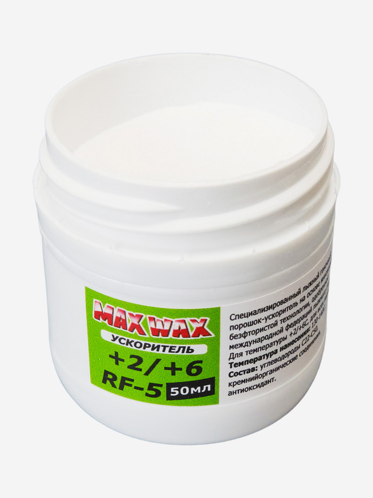 Порошок ускоритель для лыж MAX WAX RF-5 на погоду +2/+6C, 50 мл