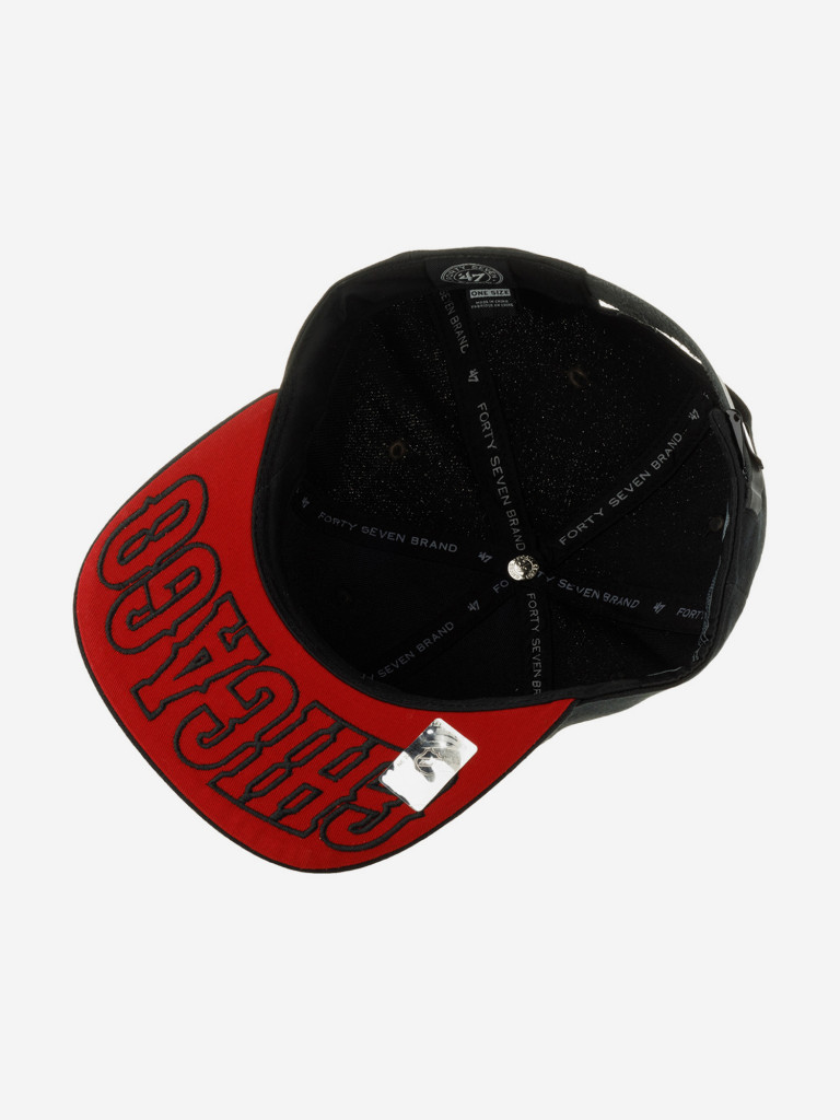 Бейсболка 47 BRAND H-TSHFT04WBL-BK Chicago Blackhawks NHL (черный)