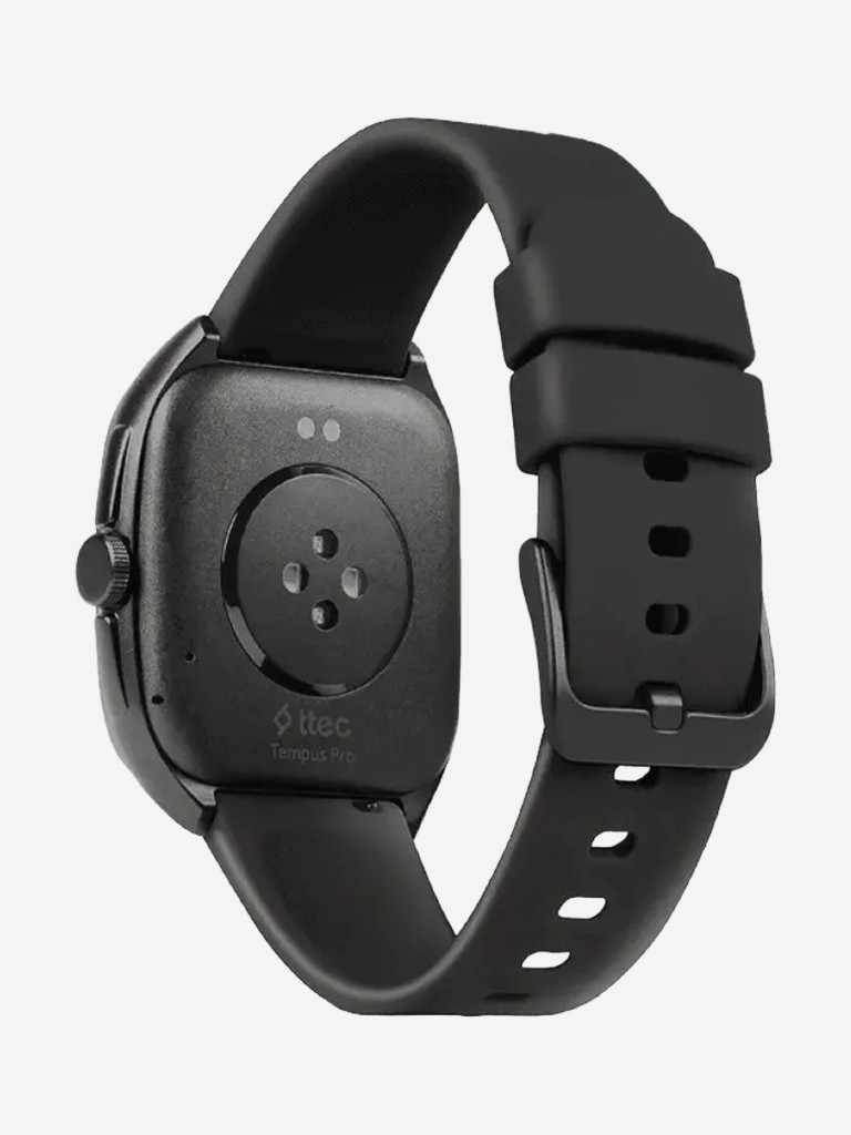Умные часы TTEC Tempus Pro 47mm Rectangular Case Smartwatch в прямоугольном алюминиевом корпусе с AMOLED-экраном. Цвет: черный