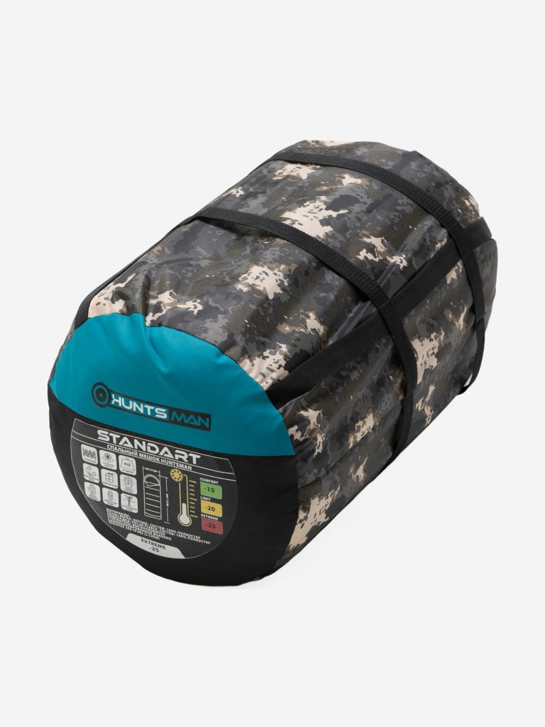 Спальный мешок Huntsman Аляска зимний утепленный с подголовником одноместный (до -25) для охоты и рыбалки