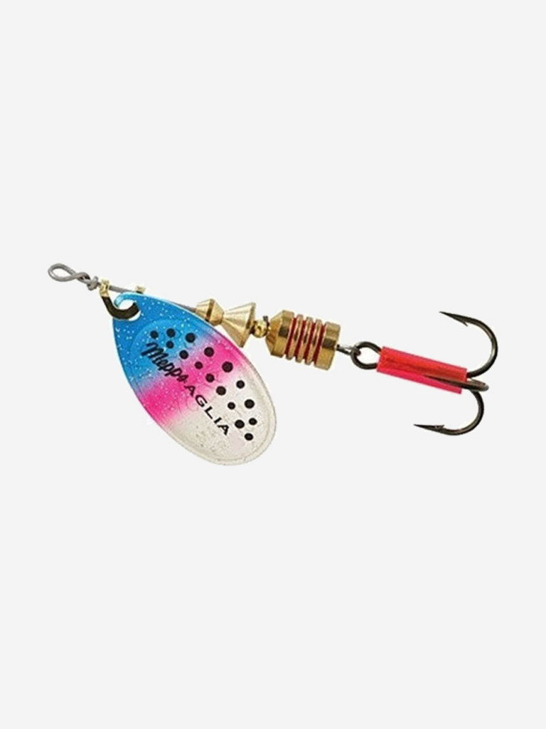 Блесна для рыбалки вертушка Mepps AGLIA FLUO, Micropigments Trout, 2, Rainbo, комплект из 5 штук