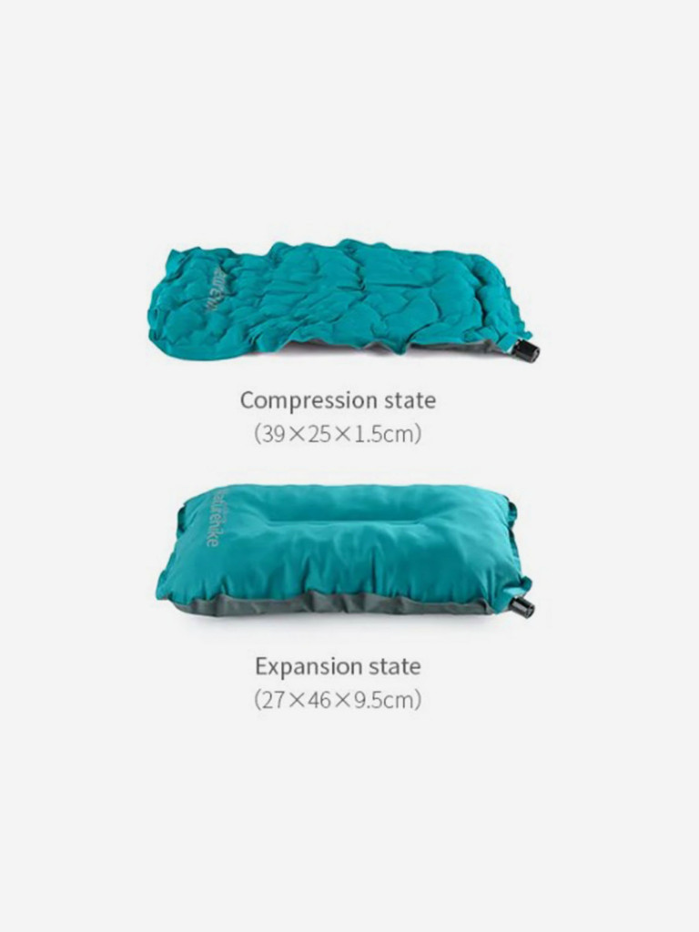 Подушка самонадувающаяся Naturehike 46х27х9,5 см, голубая