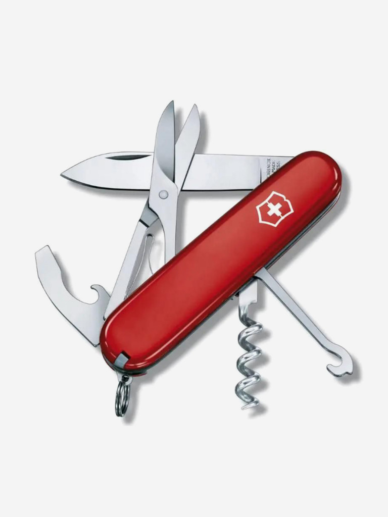 Складной нож Victorinox Compact, функций: 15, 91мм, красный , коробка картонная, 1.3405