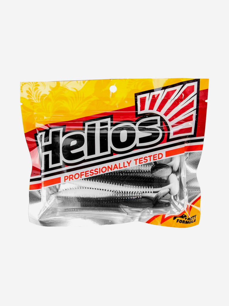 Мягкая приманка Helios Shaggy, 5,12'' / 13 см, Black & White, 5 шт (HS-18-023)