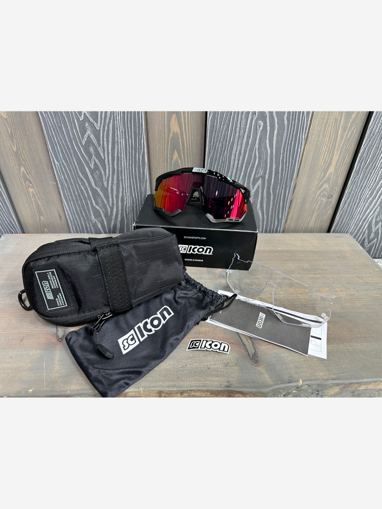 Очки спортивные Scicon AeroShade XL оправа Black Gloss линза SCNPP Multimirror Red