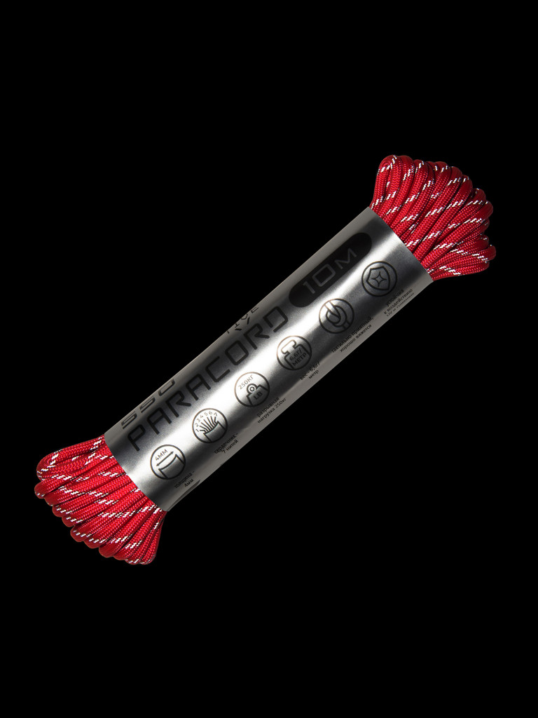 Паракорд 550 CORD nylon 10м RUS световозвращающий (neon pink)