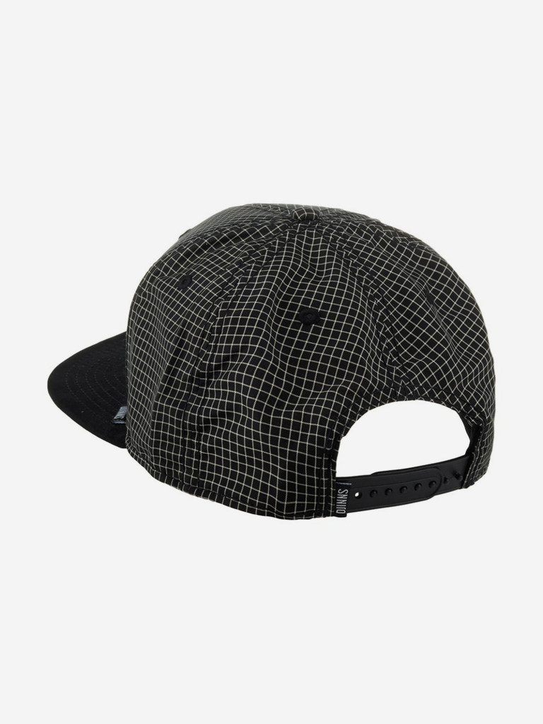 Бейсболка с прямым козырьком DJINNS 6P SB Needle Check 2020 (черный)