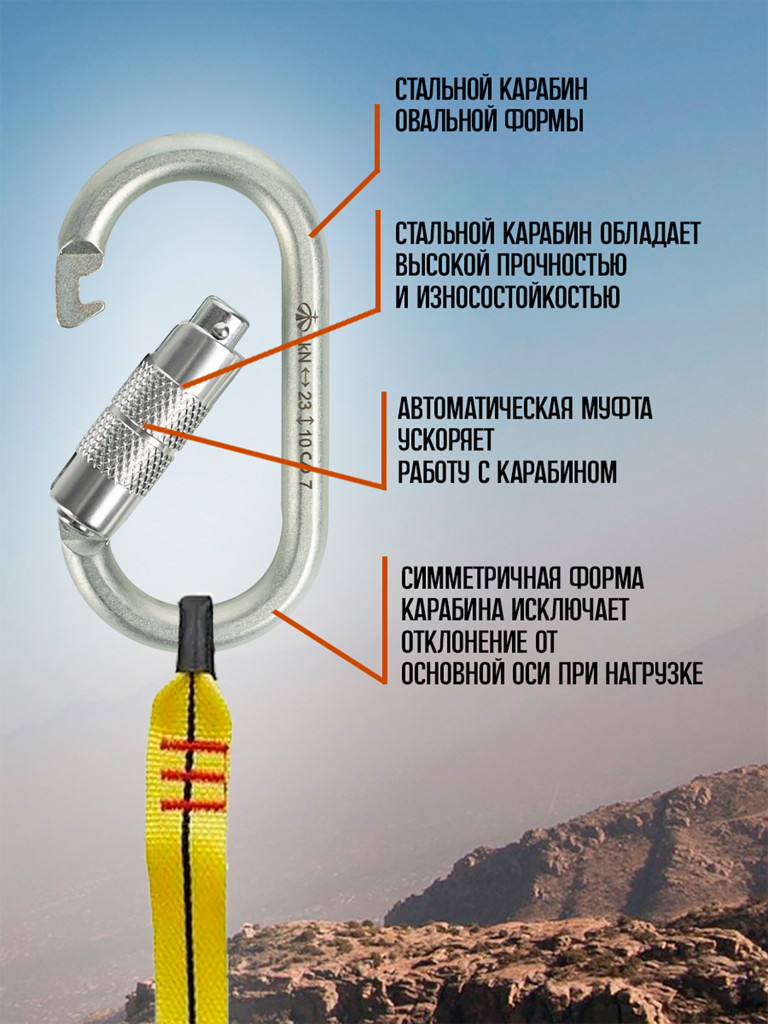 Карабин стальной автомат Vertical