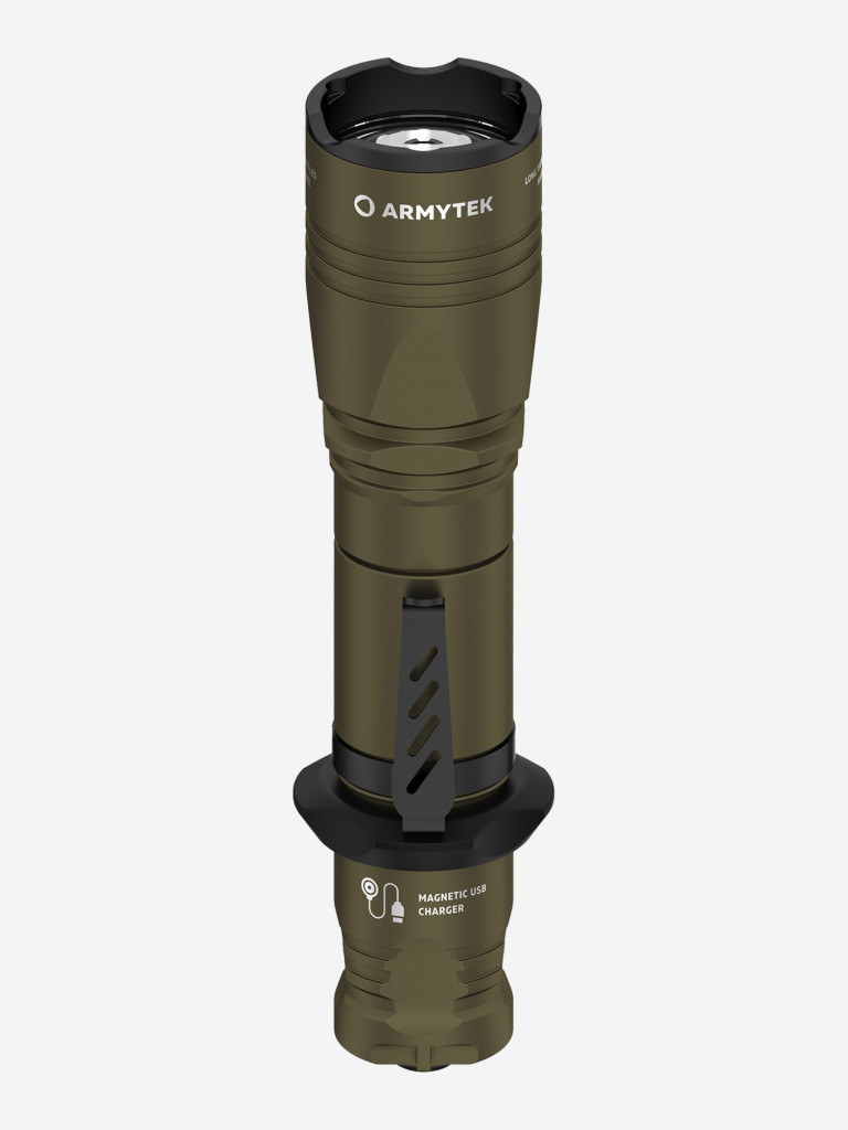 Фонарь ручной Armytek Dobermann Pro Magnet USB Olive, теплый свет