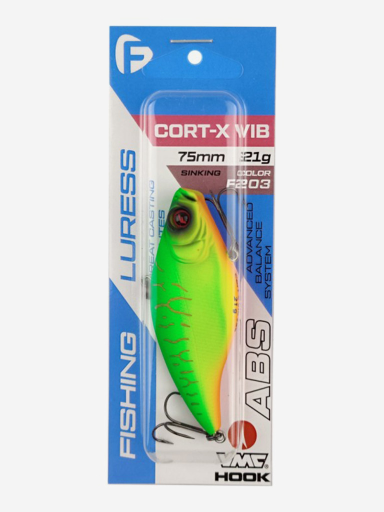 Воблер F-FISHING Cort-X VIB 75S 75мм 21г F203 Тонущий