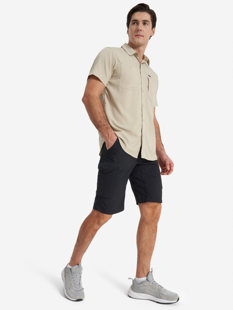 фото Рубашка с коротким рукавом мужская columbia silver ridge utility lite short sleeve, бежевый