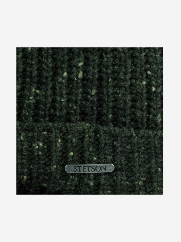 Шапка с козырьком STETSON 8599361 BEANIE WOOL (зеленый)