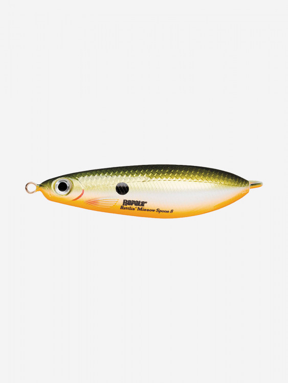 Блесна для рыбалки колеблющаяся RAPALA Rattlin' Minnow Spoon, 8см, 16гр /RFSH (незацепляйка)