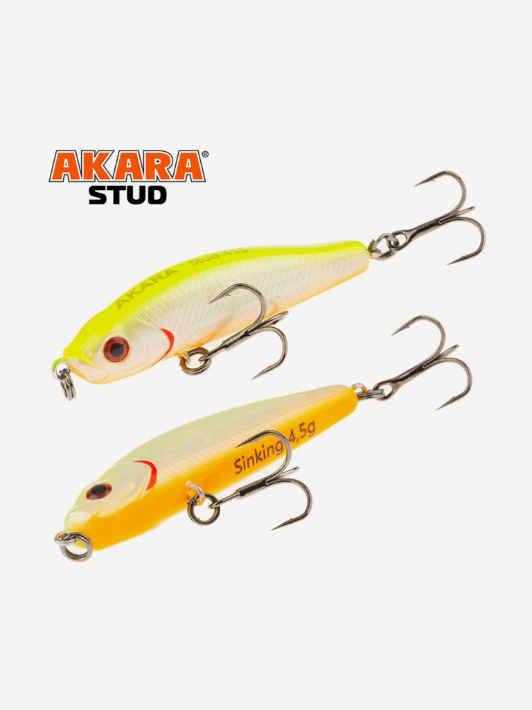 Воблер Akara Stud 45S стикбейт тонущий на окуня, жереха, язя 4,5гр A-125