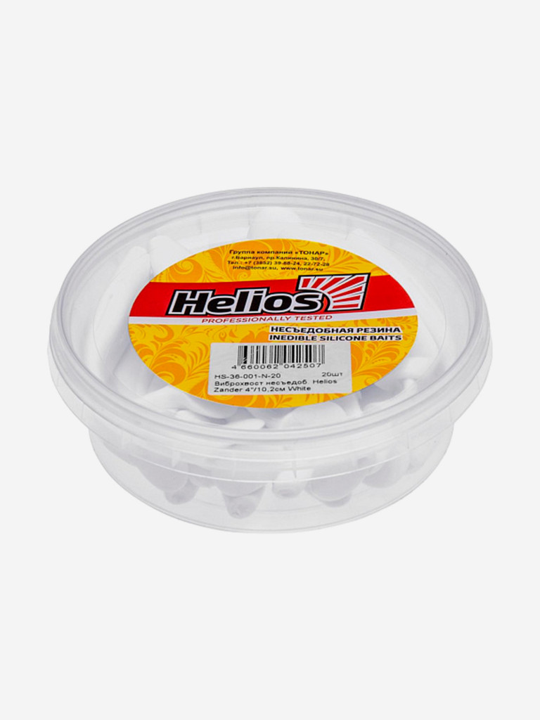Мягкая приманка Helios Zander, 4'' / 10,2 см, White, 20 шт (HS-36-001-N-20)