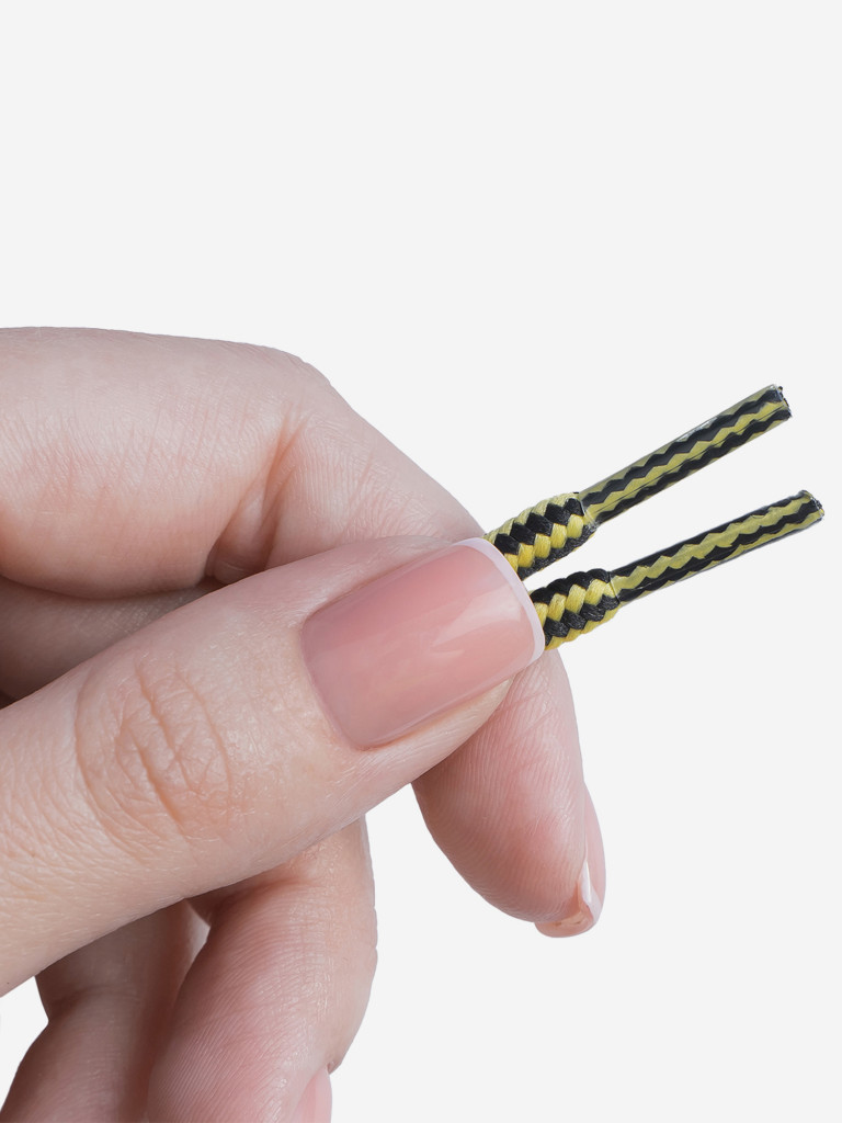 Шнурки круглые двухцветные для обуви 3 цвета.