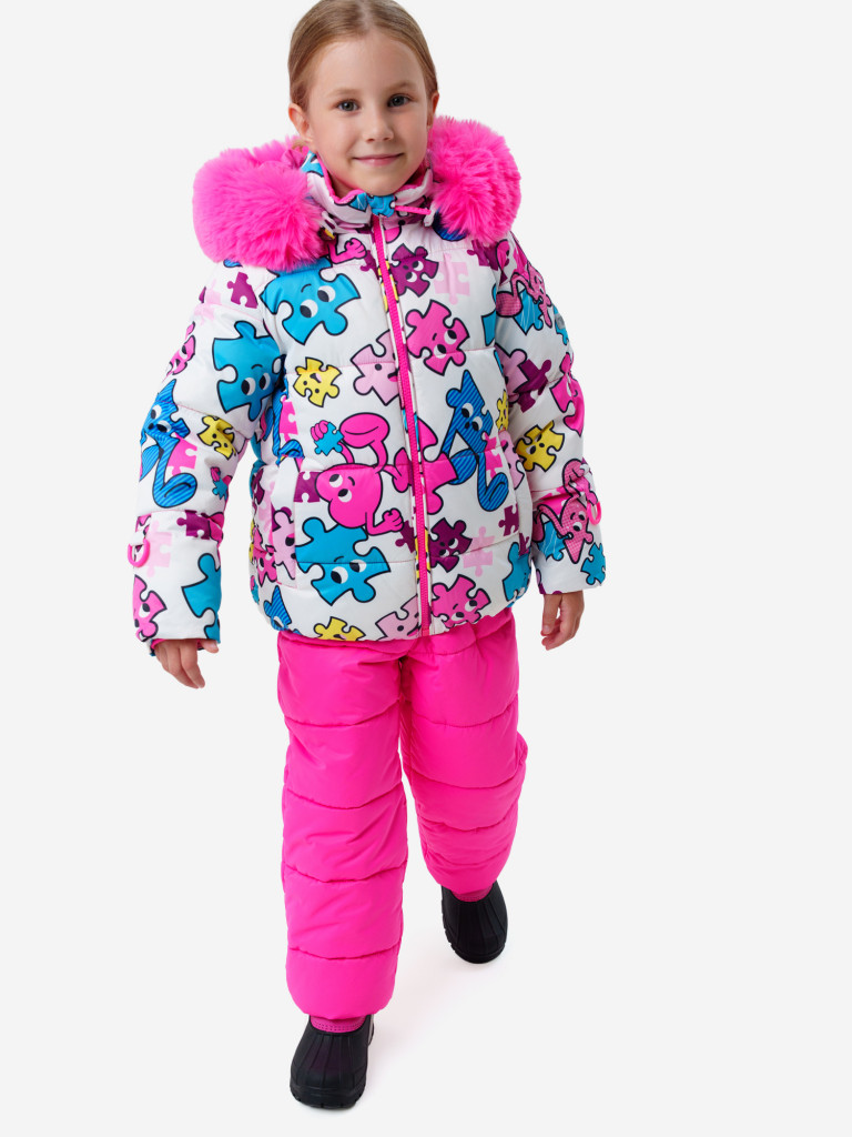Комплект зимний для девочек: куртка, полукомбинезон PlayToday