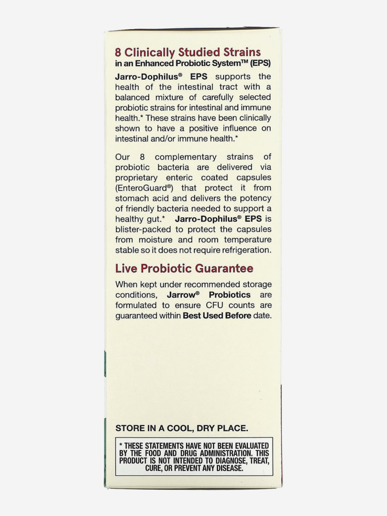 Пробиотики для взрослых, пребиотик, кишечник, Jarrow Formulas Jarro-Dophilus EPS 10 billion CFU 60 vcaps