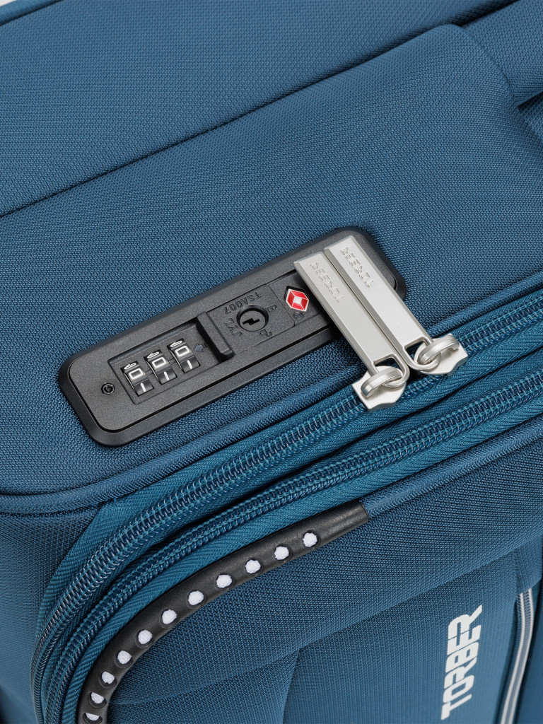 Чемодан TORBER Vivi синий 63 л