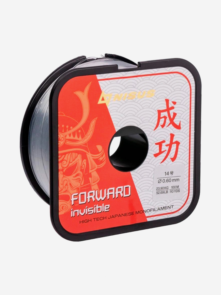 Леска для рыбалки Nisus FORWARD Invisible Nylon 0,600мм, 100м, 23,9кг, прозрачный