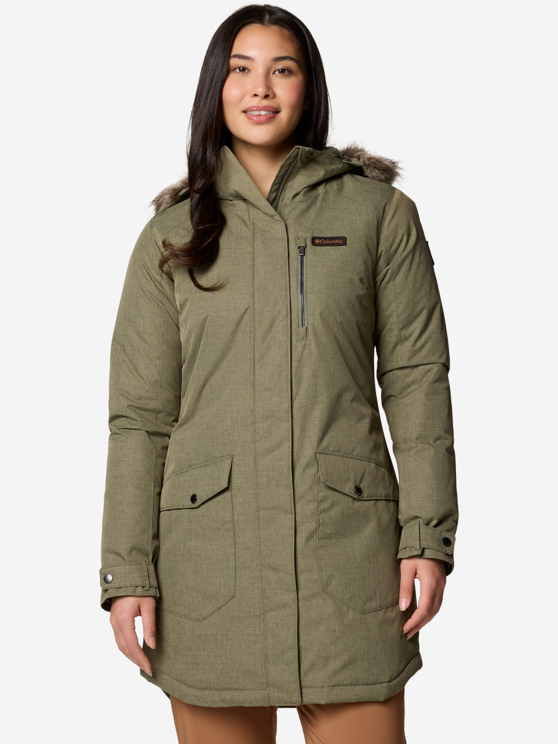 Куртка утепленная женская Columbia Suttle Mountain Long Insulated Jacket, Зеленый