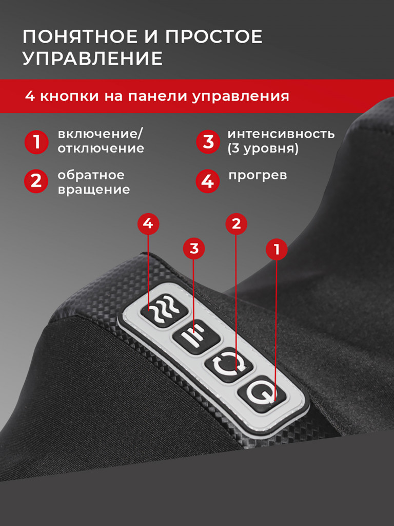 Массажер для ног электрический SENNE, роликовый, имеет функцию подогрева