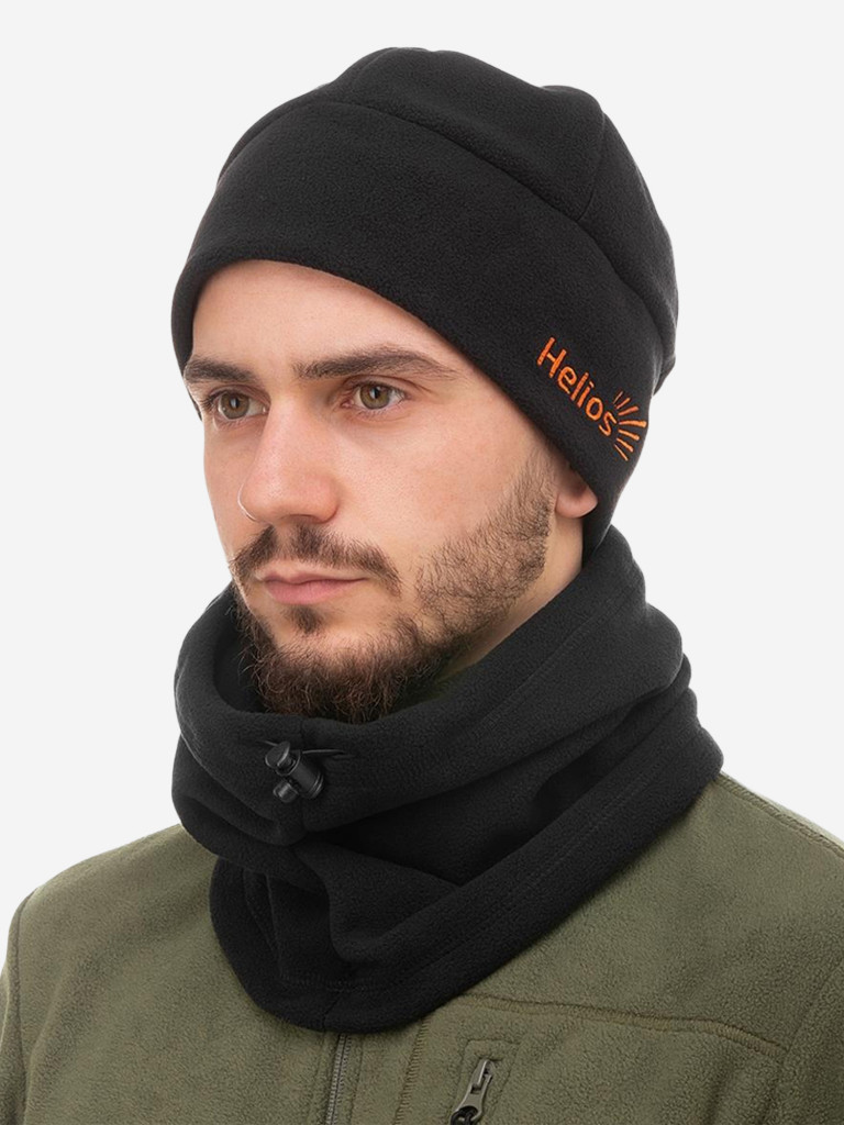 Комплект флисовый Helios POLARIS (шапка+бафф) для рыбалки и охоты