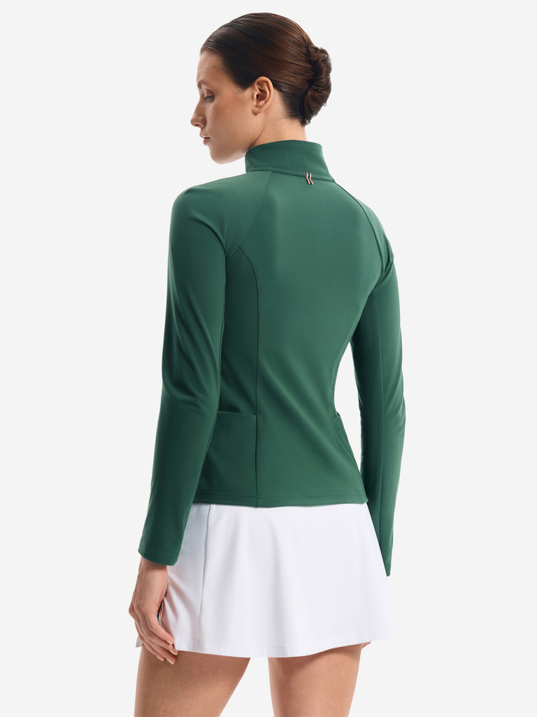 Лонгслив женский RAQUETA SPORT на молнии Slim Fit, Refreshing Green