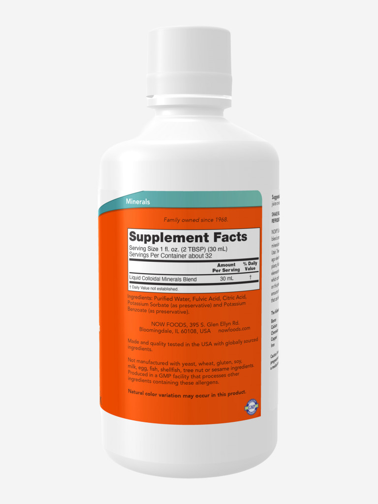 NOW Коллоидные минералы 946 мл